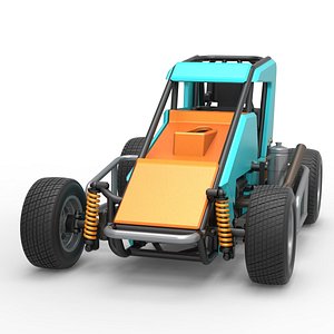 3D model Diecast Midget car Scale 1 to 25