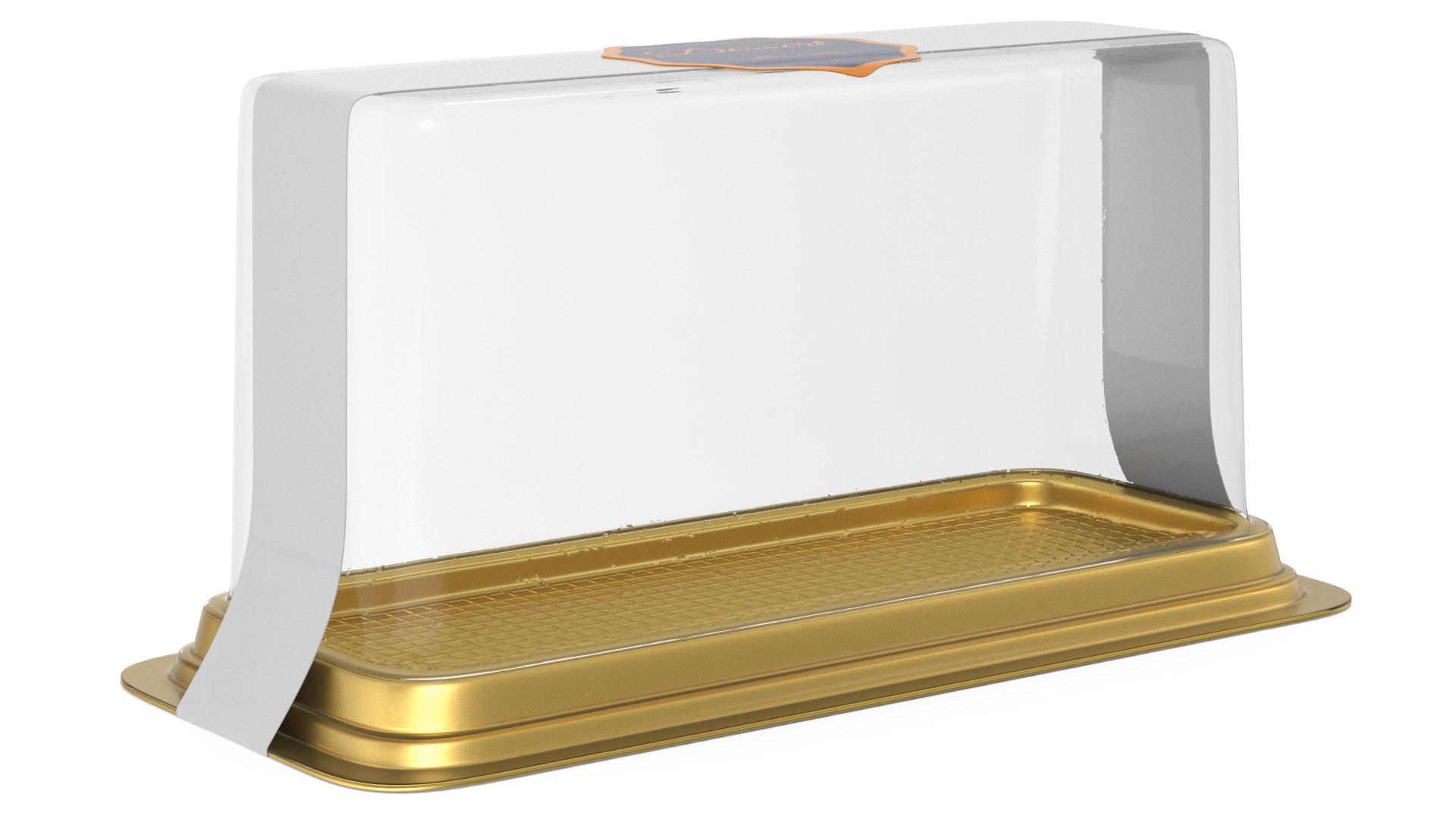 Disposable Cake Packaging Rectangular Gold 3D TurboSquid 1985993