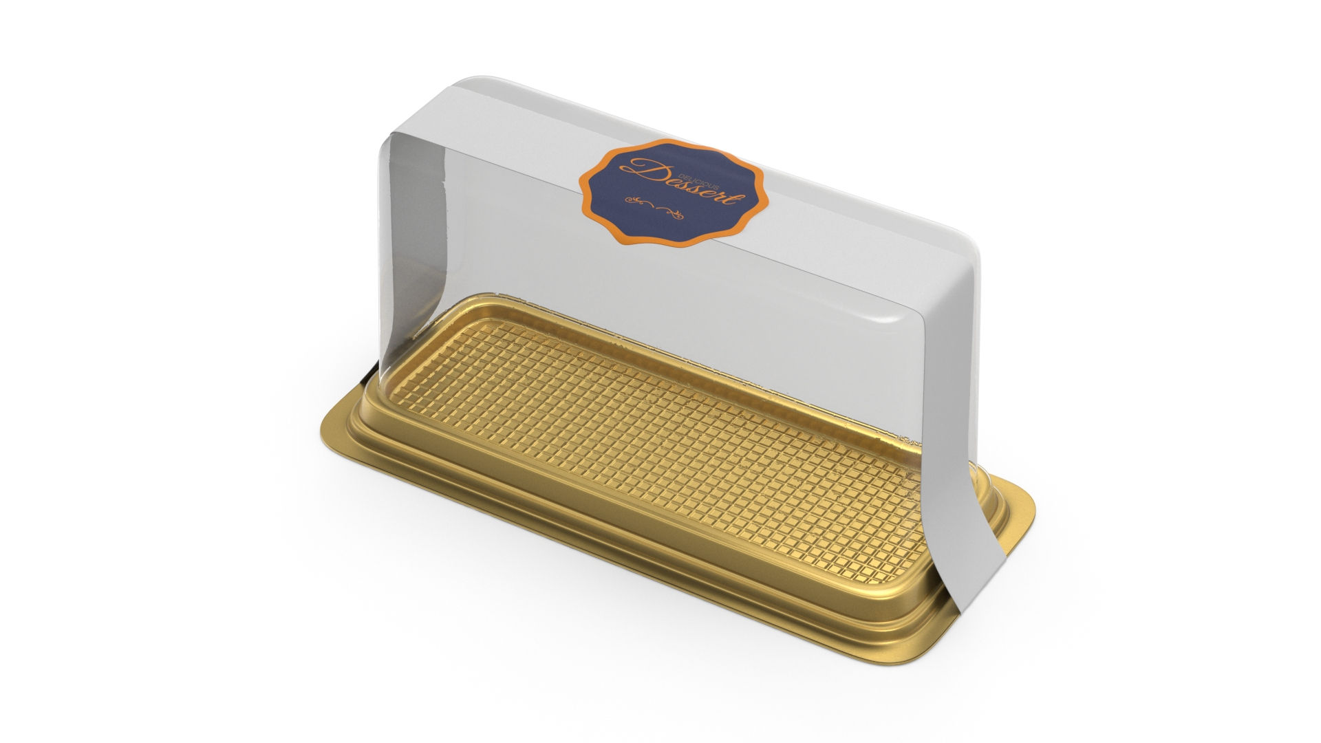 Disposable Cake Packaging Rectangular Gold 3D TurboSquid 1985993