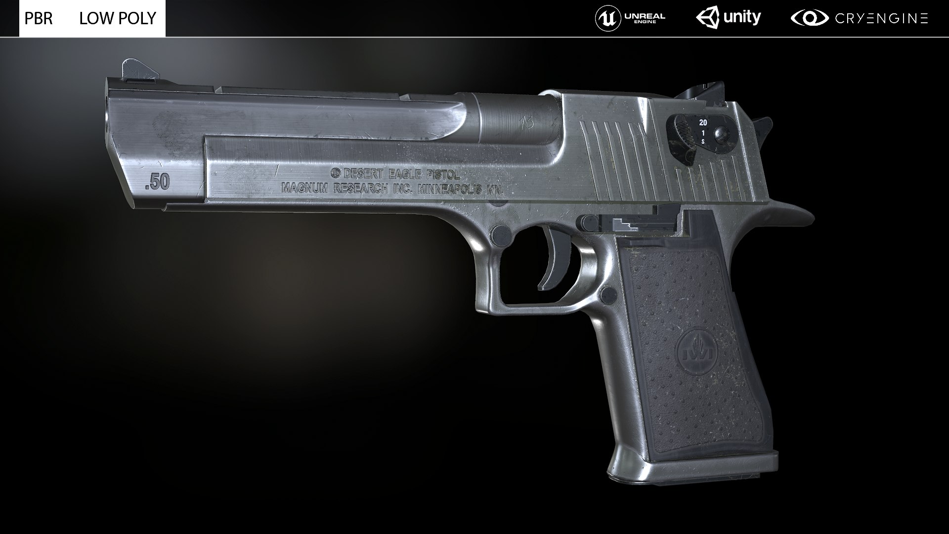 Desert Eagle Pbr Ready 3D Model - TurboSquid 1530246