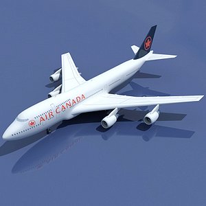 3d model b 747 air canada