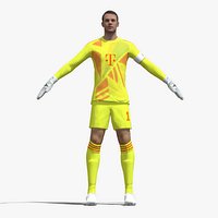 T-Pose Rigged Manuel Neuer Bayern Munich