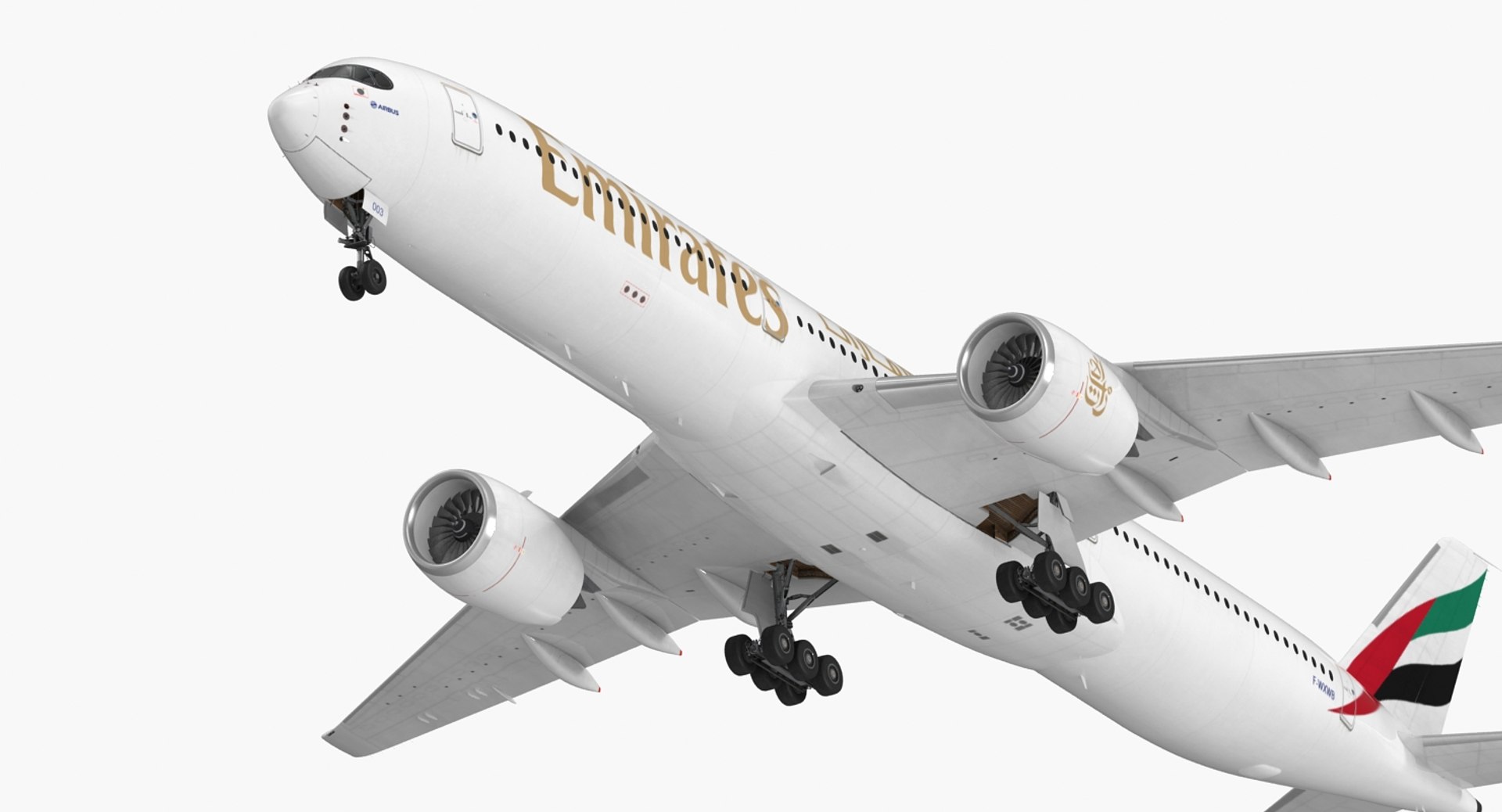Airbus A350-1000 Emirates Air Line Rigged 3D Model 3D model preview