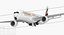 空中客车A350-1000阿联酋航空公司的Rigged 3D模型