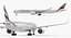 空中客车A350-1000阿联酋航空公司的Rigged 3D模型