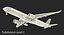 空中客车A350-1000阿联酋航空公司的Rigged 3D模型