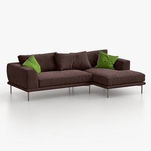 Sofa Linea Brown 3D model
