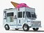 3D realistic ice cream truck