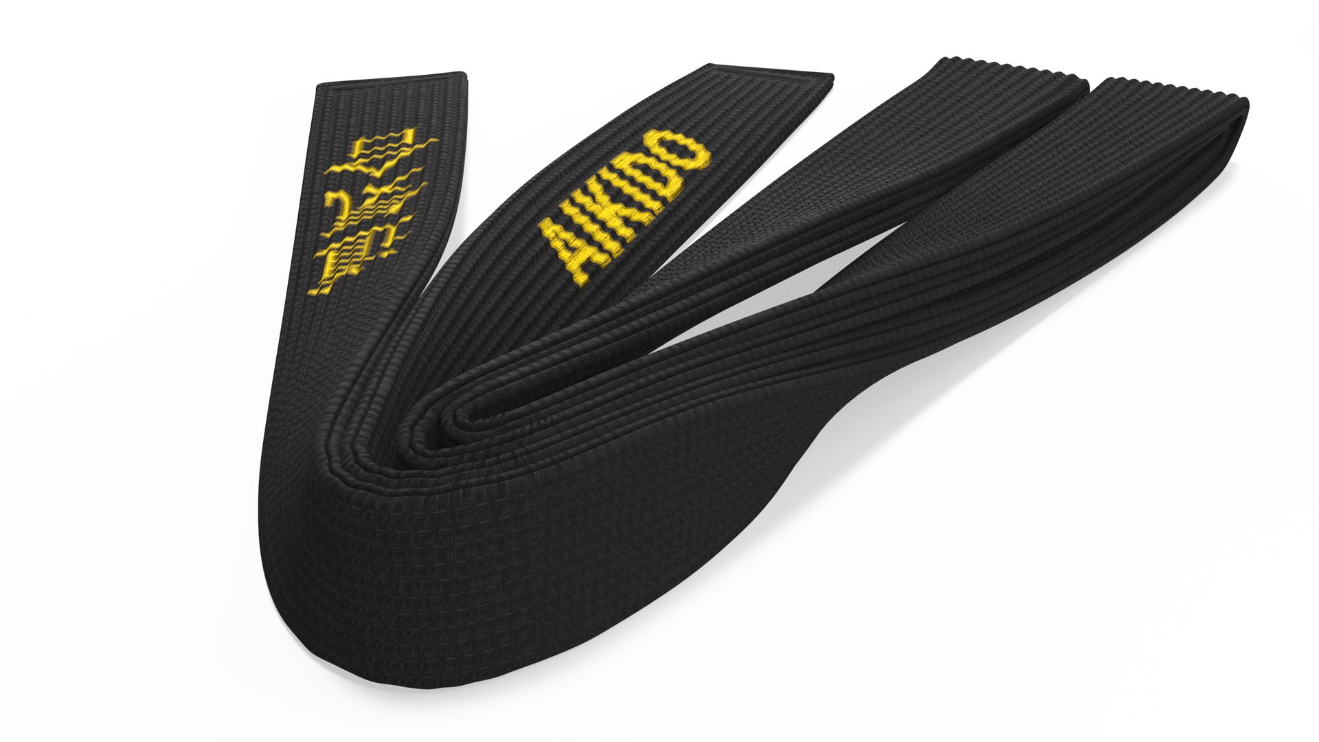 3D Aikido Black Obi Belt Model - TurboSquid 2134154, image size:1920x1080