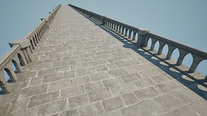 3D Ancient Dwarven Bridge - Modular - Game Props