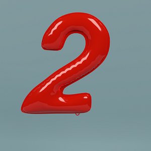 3D model NUMBER 2 BALLOON