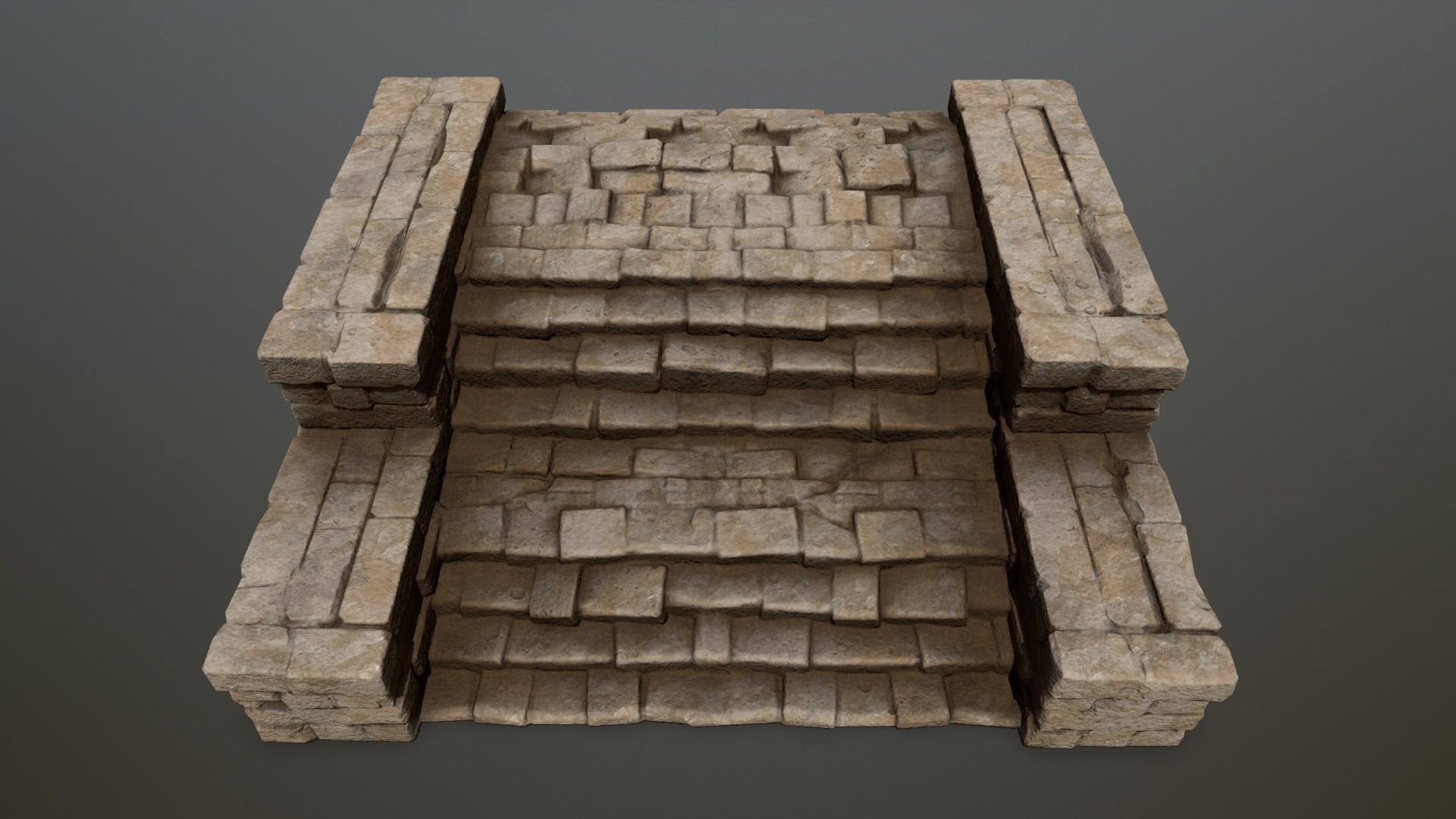 Ruin Stairs 3D - TurboSquid 2037949