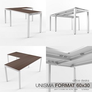 Office Desks Unisma Format 60x30 (pack 3)