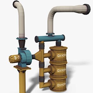 Air Purification System - Low Poly Mobile Ready 3D model