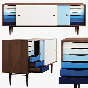 3D Joybird Unson Media Console model