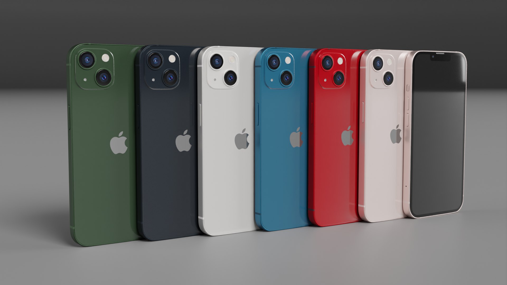 IPhone 13 All Colors Smartphone Model TurboSquid 2082615