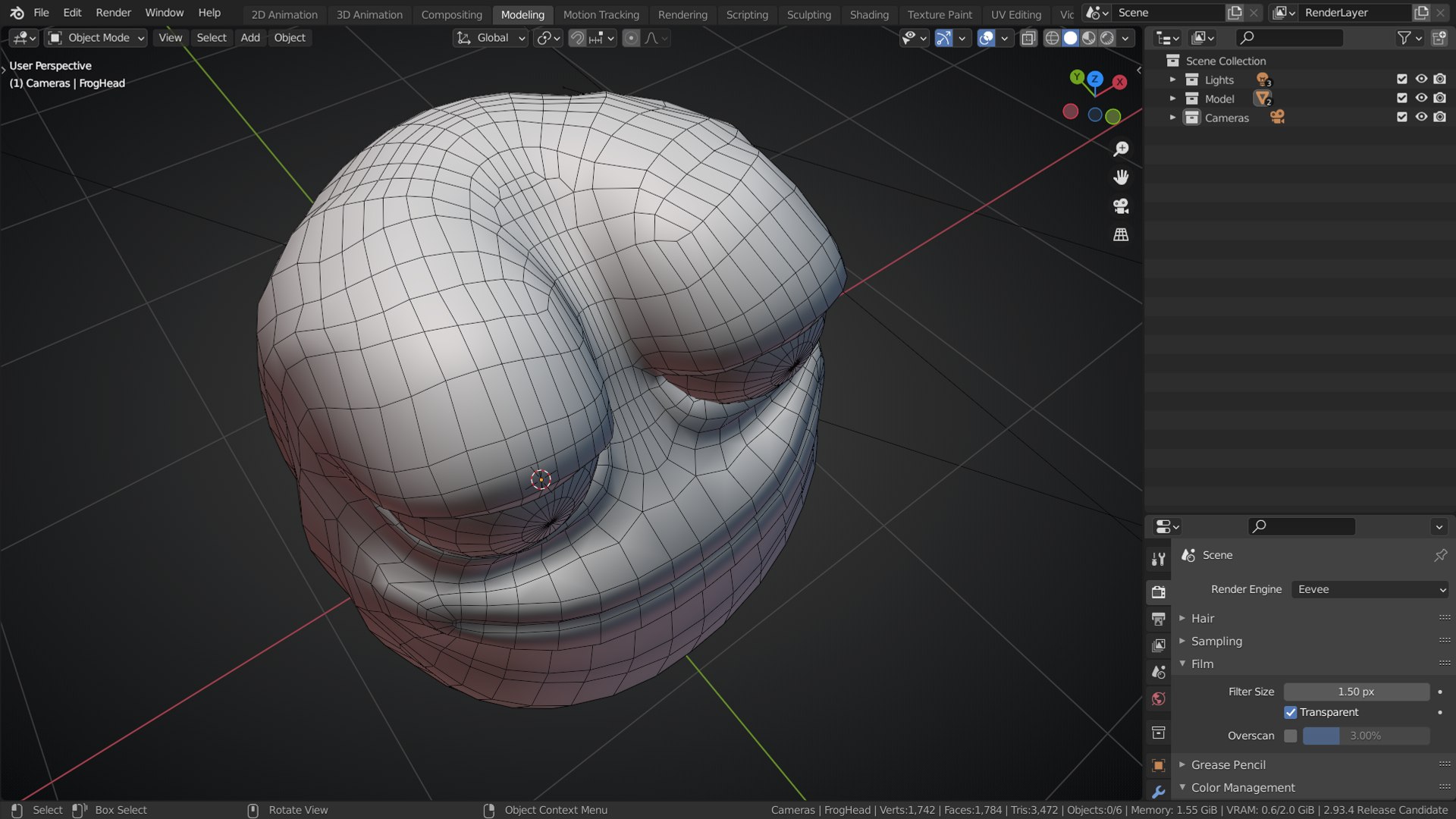 Pepe the frog head 3D model https://p.turbosquid.com/ts-thumb/9f/EdDQCc/8O/screenshot_blender_wireframe_1/png/1633671671/1920x1080/fit_q87/ea9e1db8dc8030371e23c63abc710a7c03b03815/screenshot_blender_wireframe_1.jpg