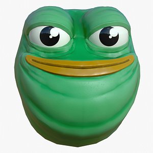 Pepe the frog head 3D model