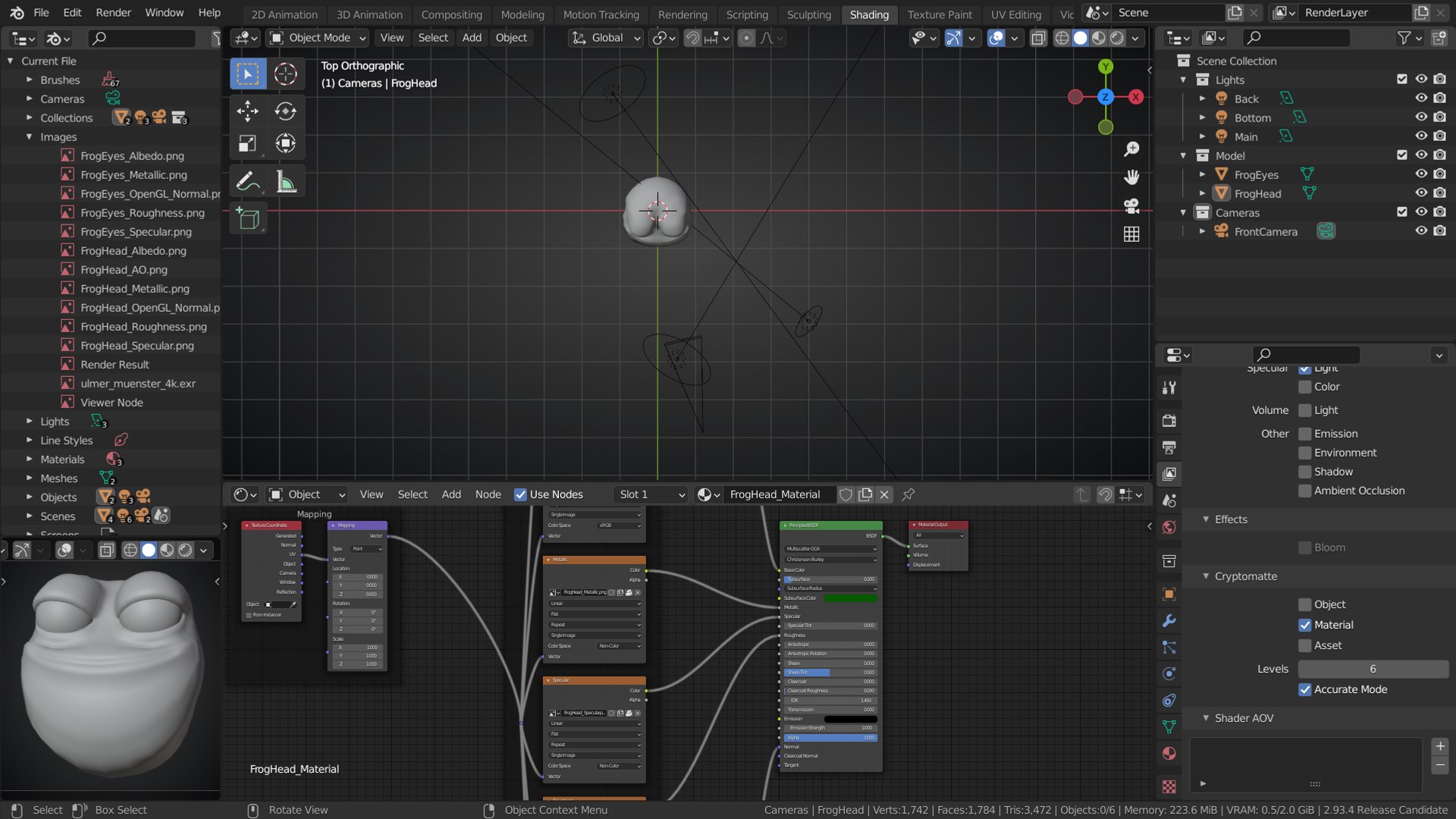Pepe the frog head 3D model https://p.turbosquid.com/ts-thumb/9f/EdDQCc/wX/screenshot_blender_0/png/1633671671/1920x1080/fit_q87/fd649cfe15868302eeb0bf49723cb52fff02daab/screenshot_blender_0.jpg
