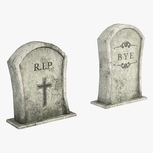 3D model tombstone set