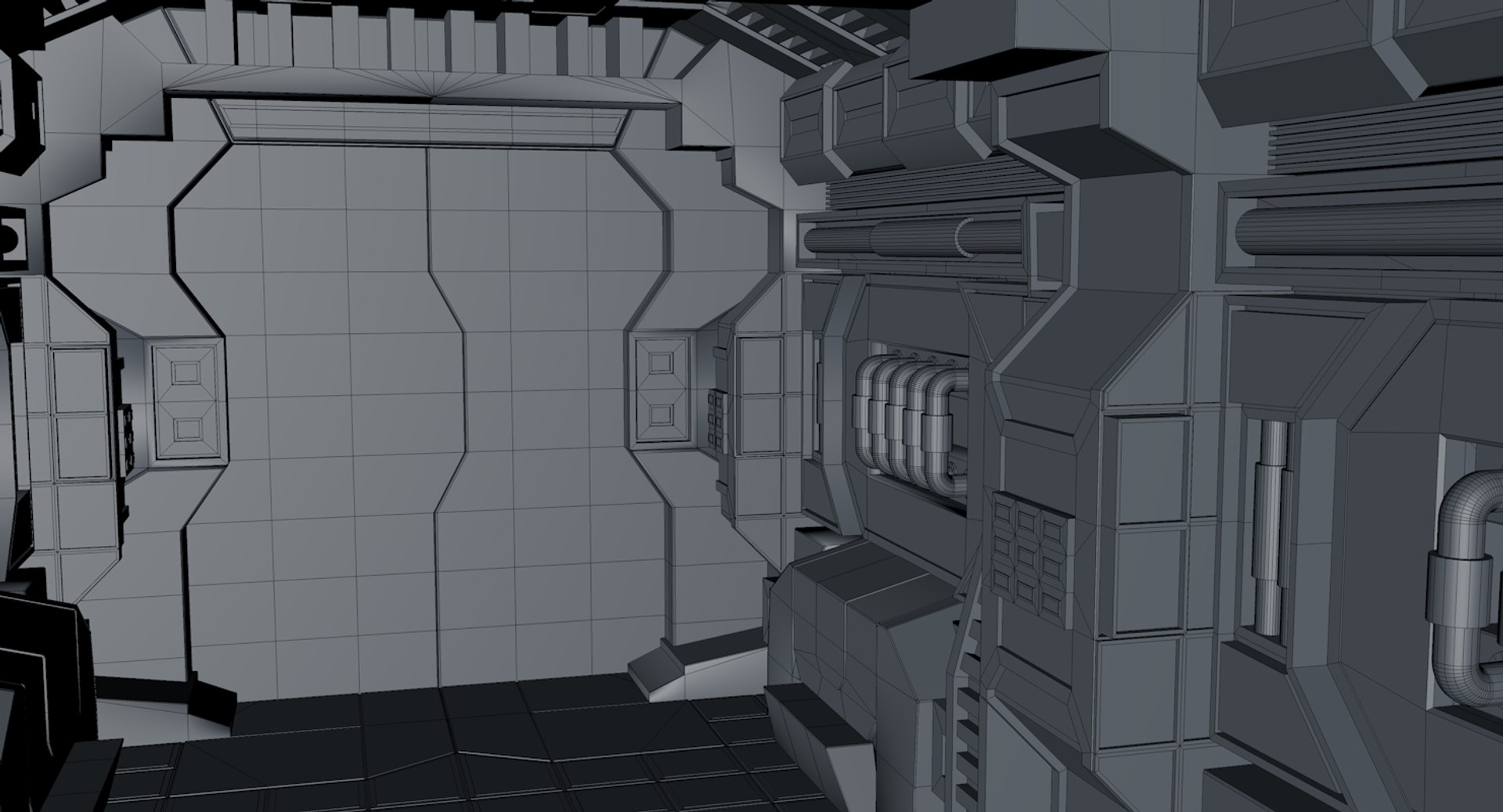 3D Sci Fi Corridor Scene Model - TurboSquid 1483799