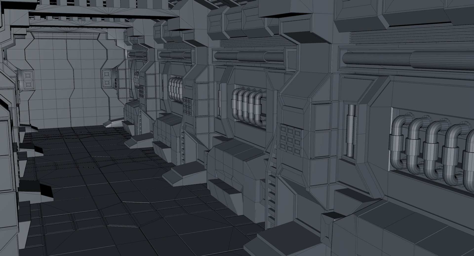 3D Sci Fi Corridor Scene Model - TurboSquid 1483799