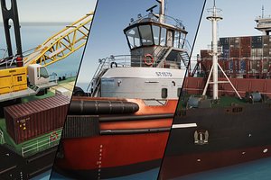 Ships Pack Low-poly 3D model