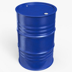 3D model Metal Barrel Clean Blue