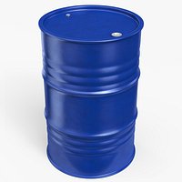 Metal Barrel Clean Blue