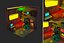 3D Low Polyt Sci-fi Rooms Interiors