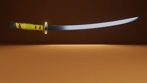 3D samuraikatanaweapon model