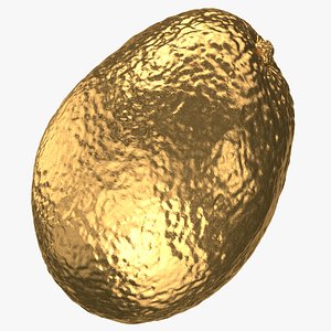 3D model avocado 06 gold