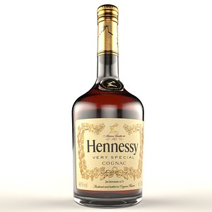 Hennessy Cognac Alcohol Bottle model