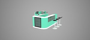3d coffe stand