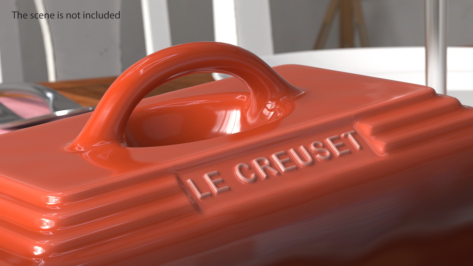3D Butter Dish Le Creuset Red TurboSquid 2191842