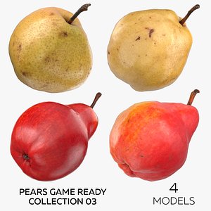 3D Pears Game Ready Collection 03 - 4 models