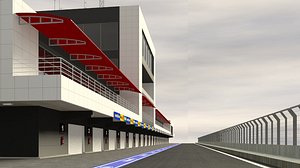 3D pit stop building model