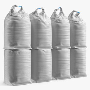 Industrial Polypropylene Sacks 10-Pack for Granular Material White