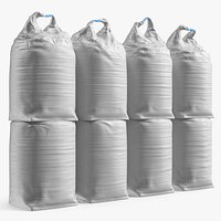 Industrial Polypropylene Sacks 10-Pack for Granular Material White