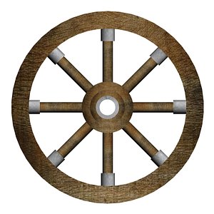 3D model medieval wheel