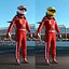 3D Red Team F1 Racing Driver 2025 2 in 1 model