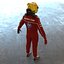 3D Red Team F1 Racing Driver 2025 2 in 1 model