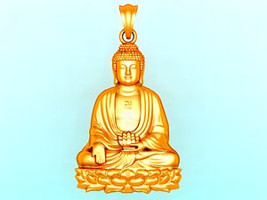 Amitabha Buddha Pendant - Adida Buddha pendant - Buddha pendant