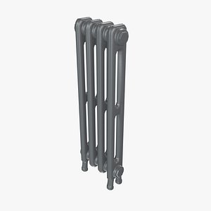 3D Classic Cast Iron Radiator 2C4 model