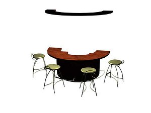bar counter 3d model