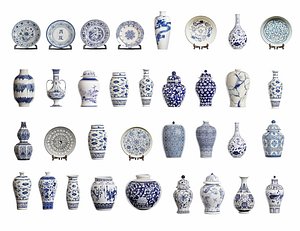 Chinese Blue and White Porcelain Chinese porcelain 3D model