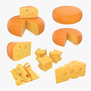 cheese food dairy 3D model