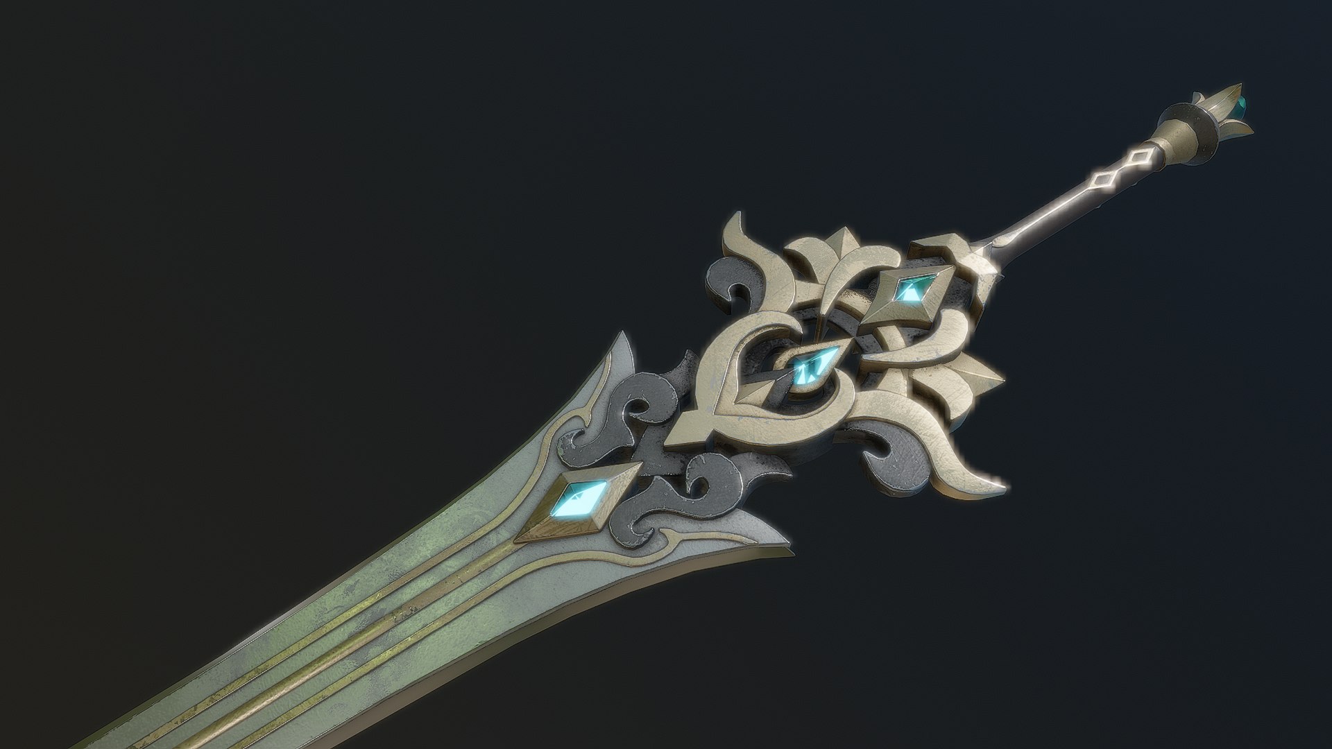 Tidal Shadow Sword Model - TurboSquid 2386920