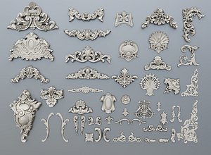 40 baroque ornaments