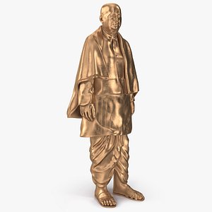3D Bronze Indian Man Statue model